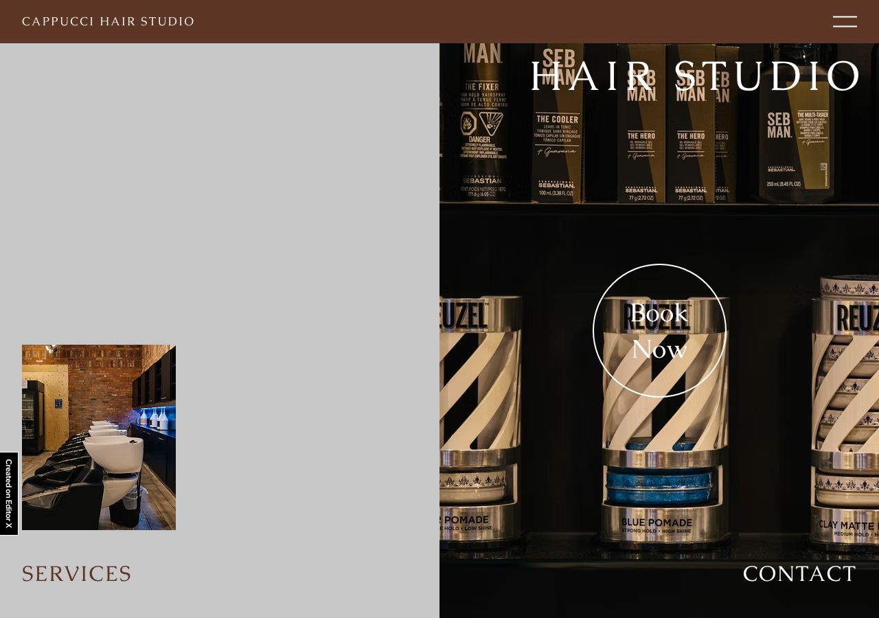 Homepage of Cappucci Hair Studio