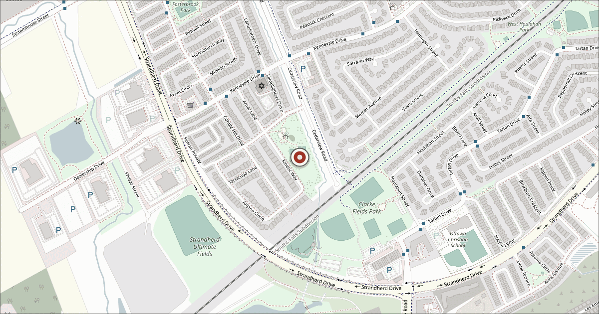 Map showing Cobble Hill Park in Ottawa